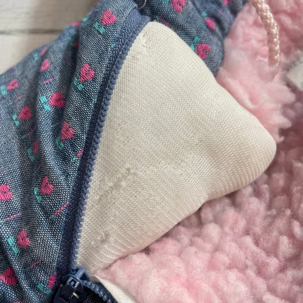 Vintage OshKosh B’Gosh tulip hearts baby bunting snowsuit‎ 12 months